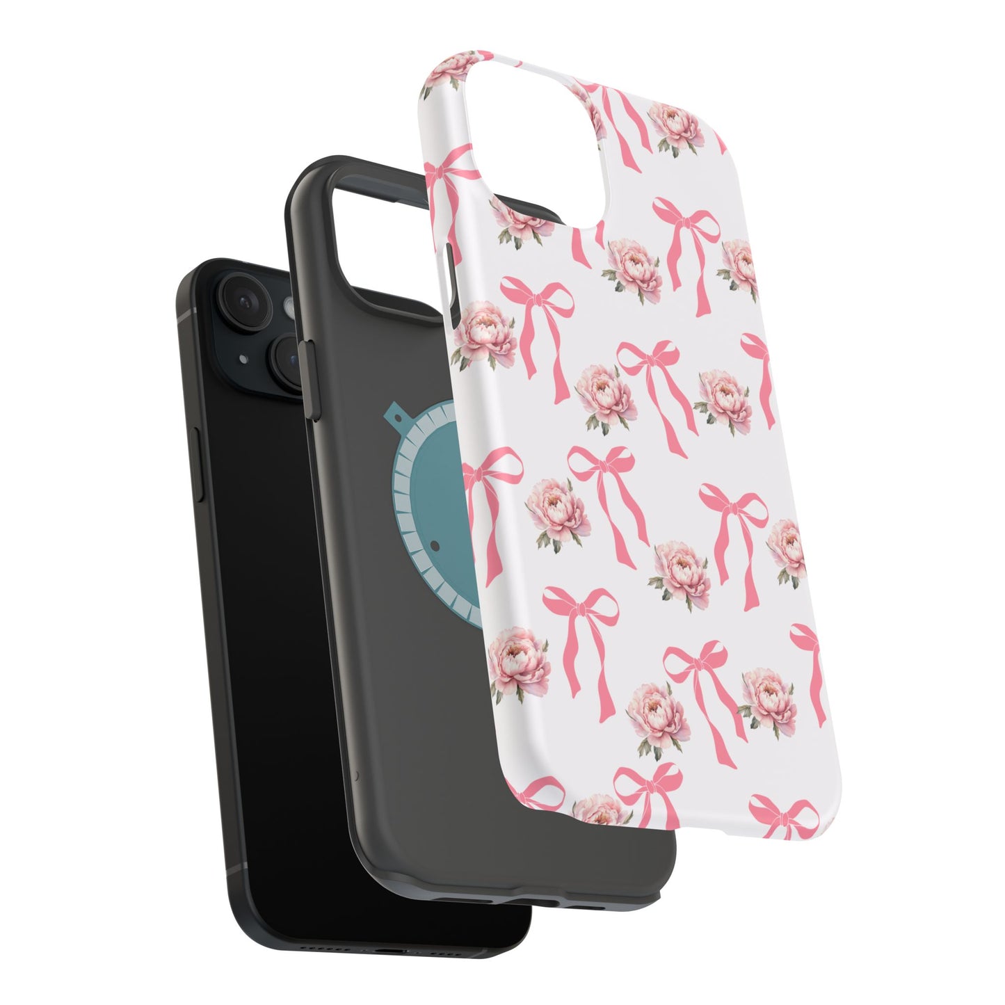 Pink Bow & Flowers MagSafe iPhone® Case