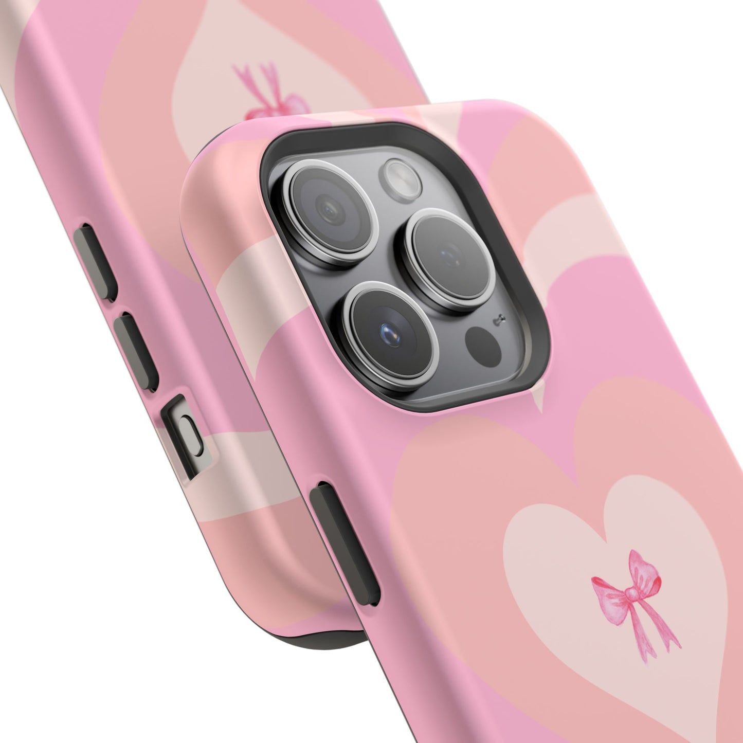 Pink Bow & Big Hearts MagSafe iPhone® Case