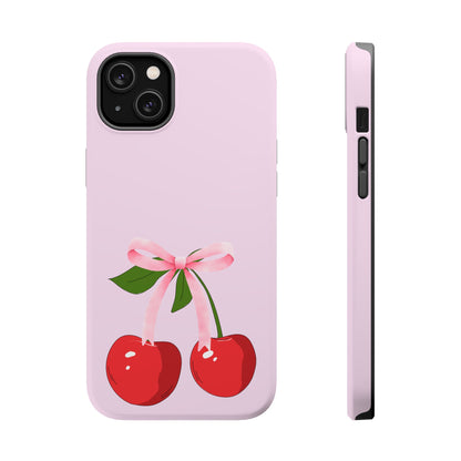 Pink Bow & Cherry MagSafe iPhone® Case