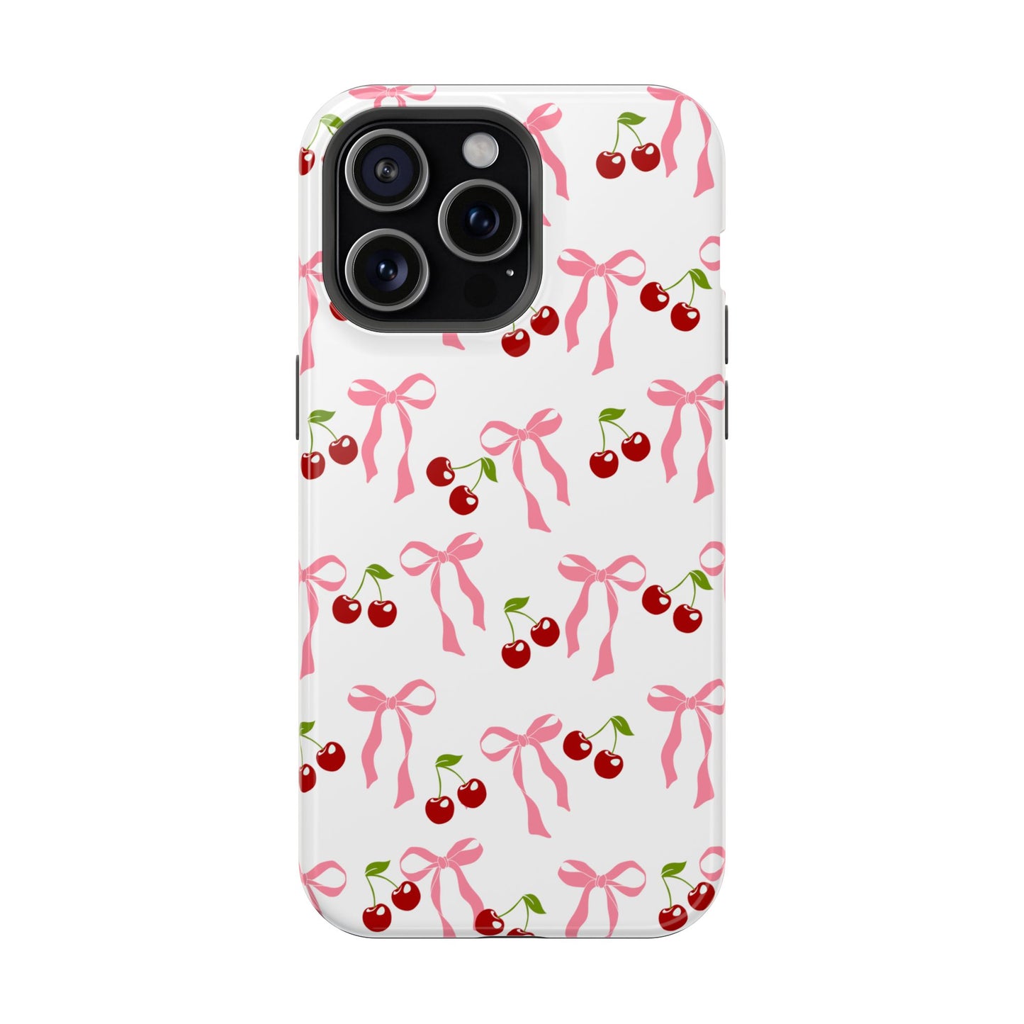 Pink Bows & Cherry MagSafe iPhone® Case