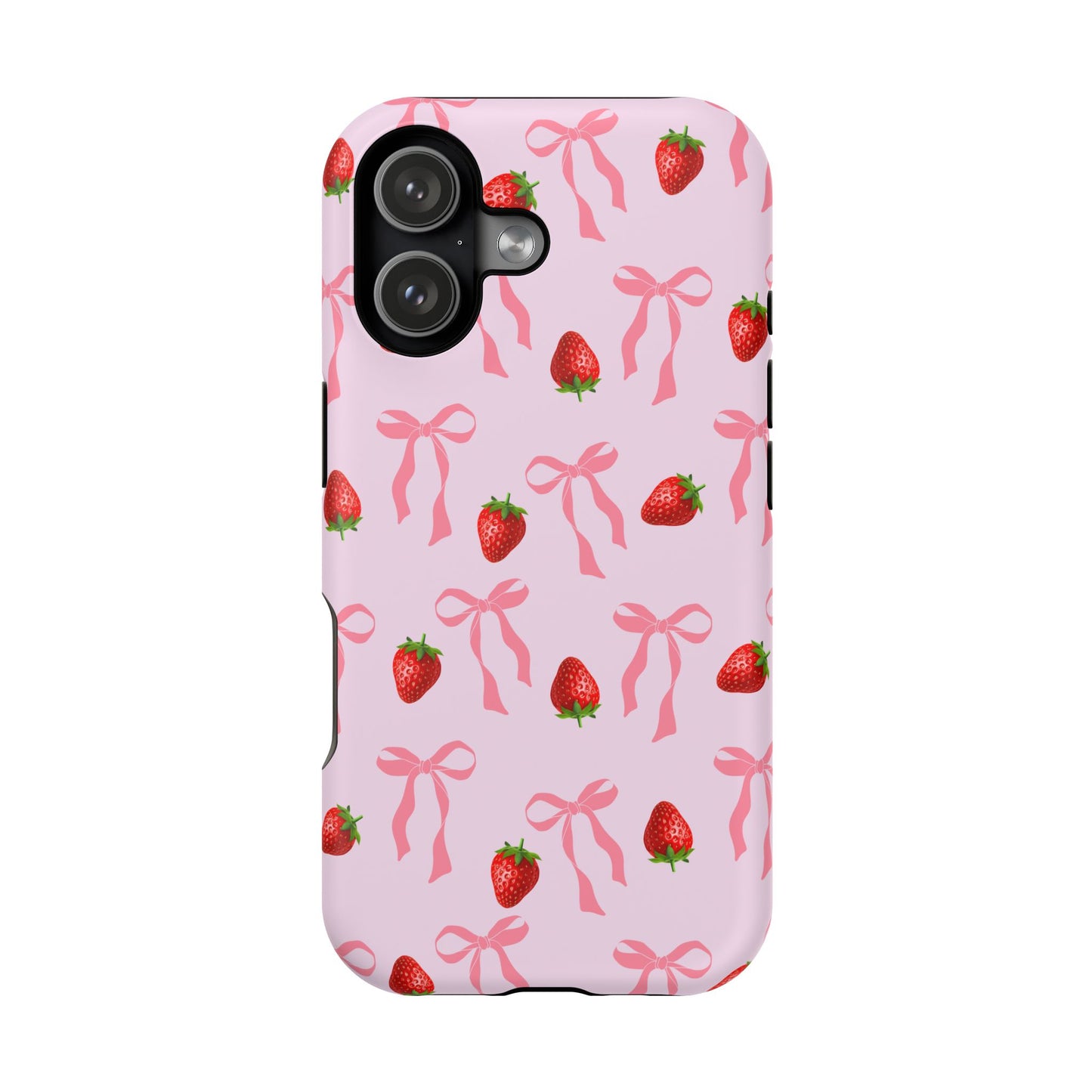 Pink Bow & Strawberry MagSafe iPhone® Case