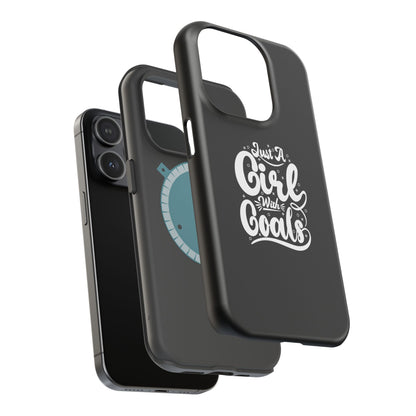 Girl with Goals MagSafe iPhone® Case Black