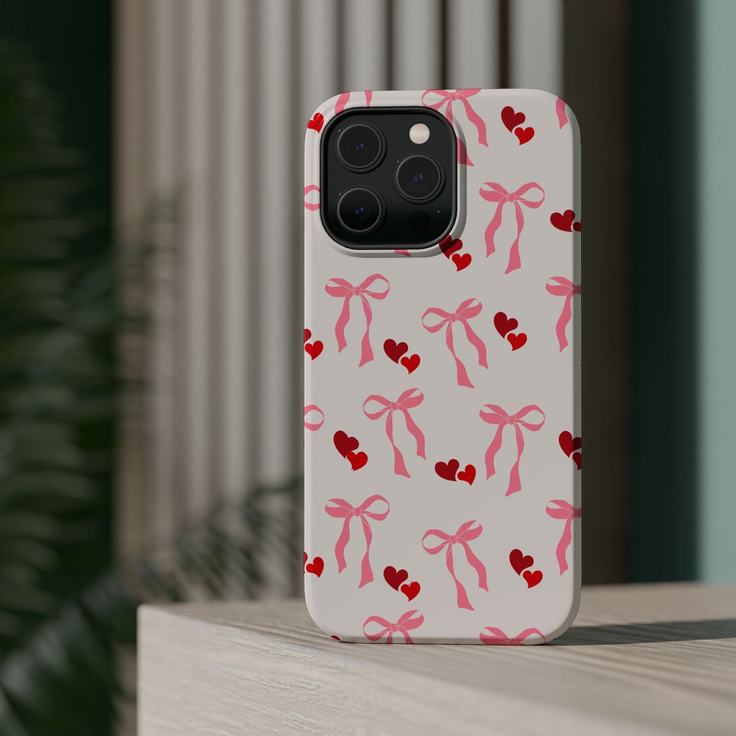 Pink Bows & Hearts MagSafe iPhone® Case
