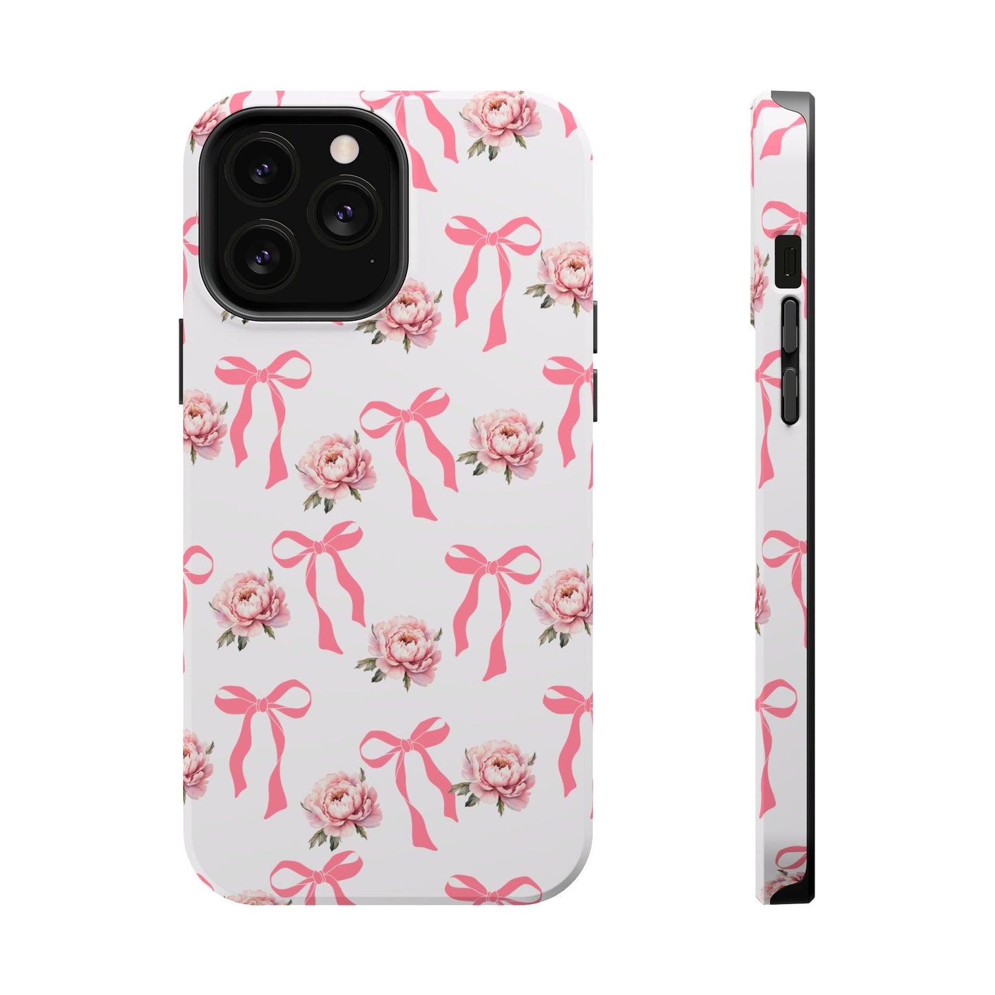 Pink Bow & Flowers MagSafe iPhone® Case
