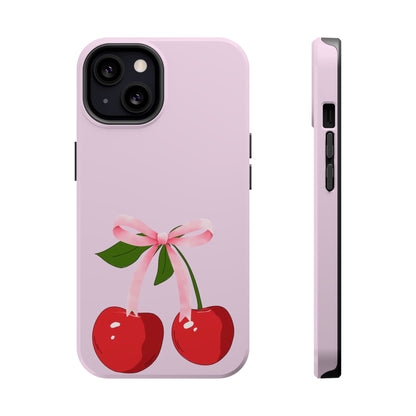 Pink Bow & Cherry MagSafe iPhone® Case