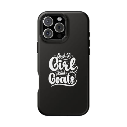 Girl with Goals MagSafe iPhone® Case Black