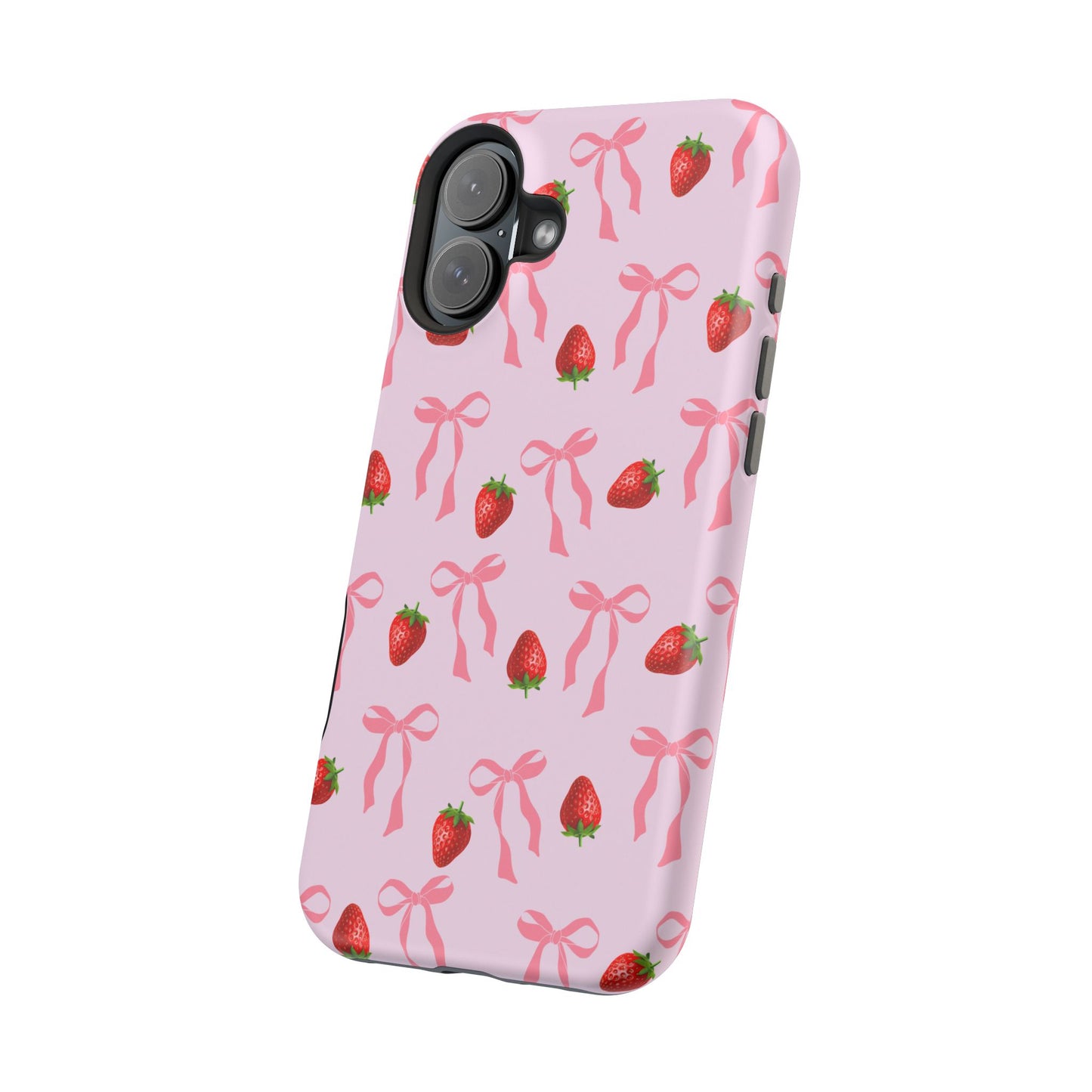Pink Bow & Strawberry MagSafe iPhone® Case