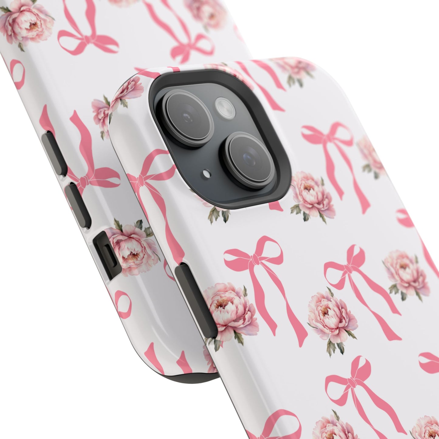 Pink Bow & Flowers MagSafe iPhone® Case