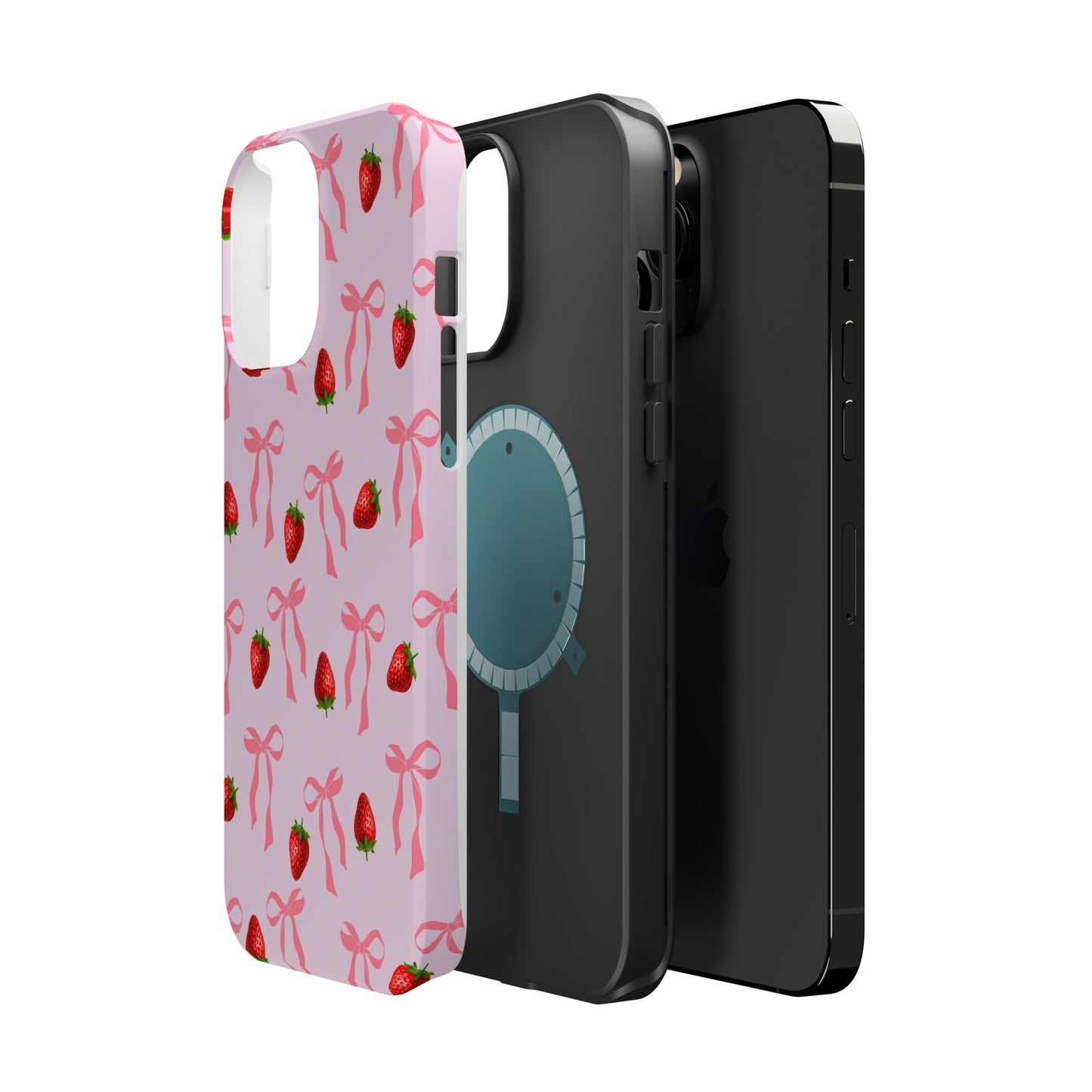 Pink Bow & Strawberry MagSafe iPhone® Case