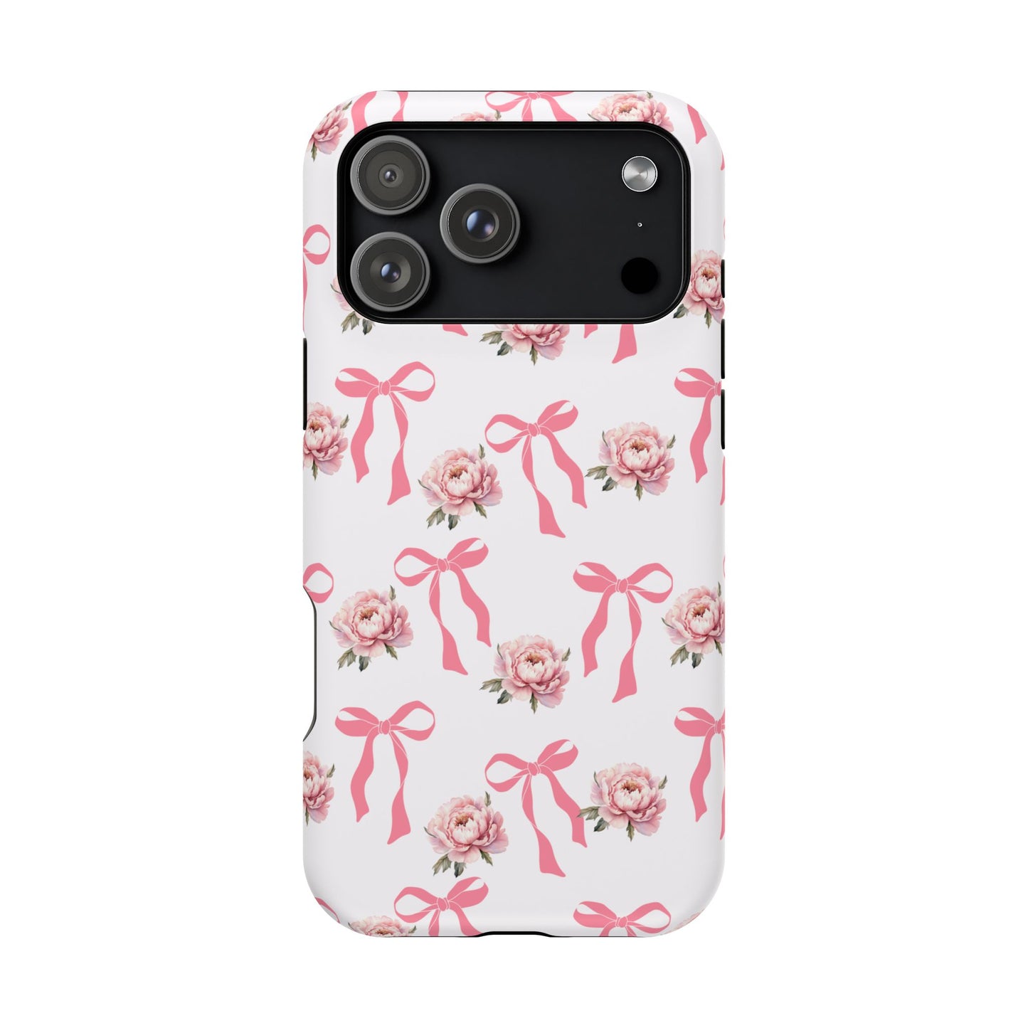 Pink Bow & Flowers MagSafe iPhone® Case