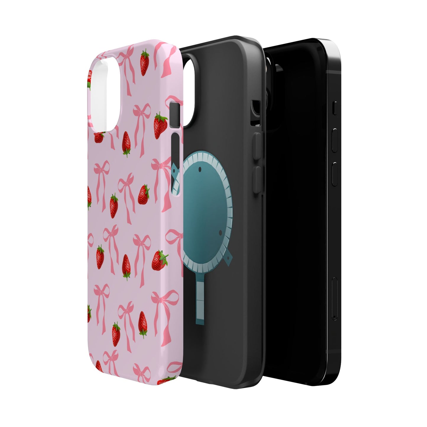 Pink Bow & Strawberry MagSafe iPhone® Case