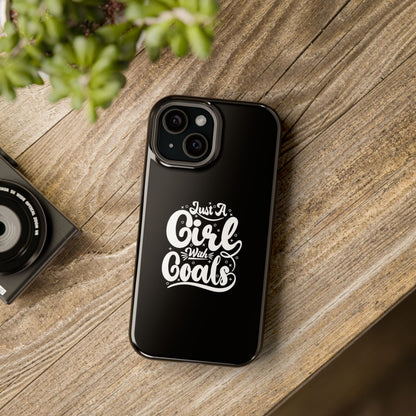 Girl with Goals MagSafe iPhone® Case Black