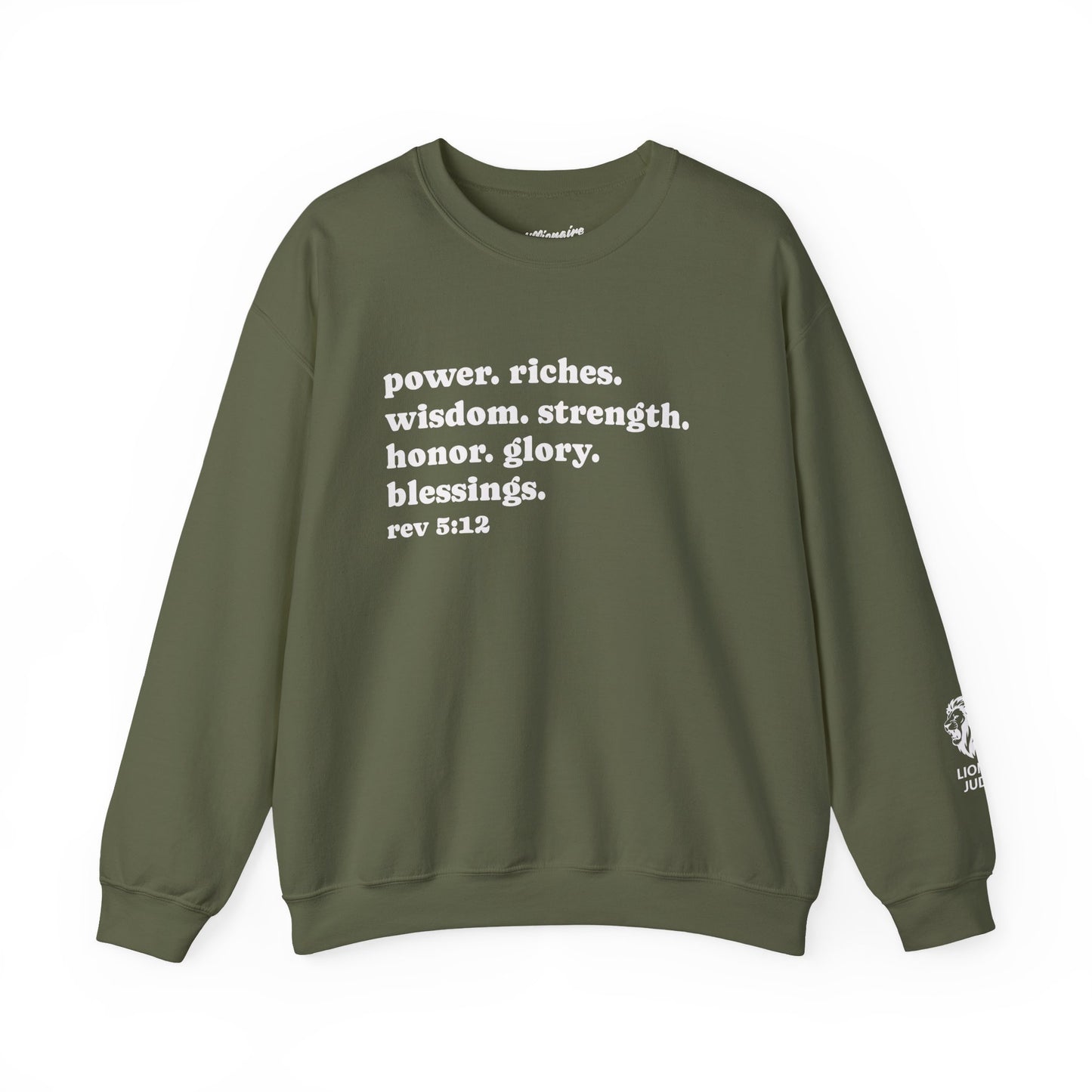 Declaring Your Power. Riches. Wisdom. Strength Crewneck Sweatshirt