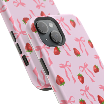 Pink Bows & Strawberry MagSafe iPhone® Case