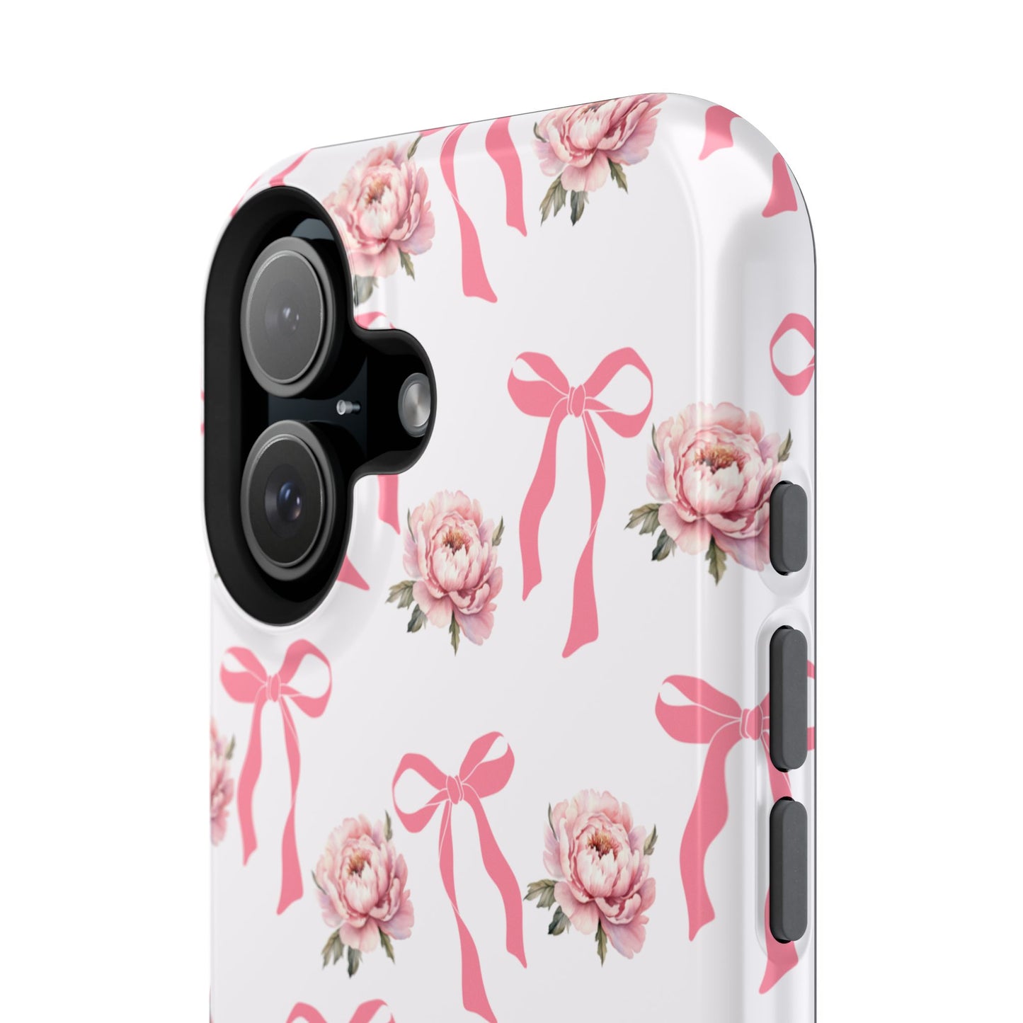 Pink Bow & Flowers MagSafe iPhone® Case