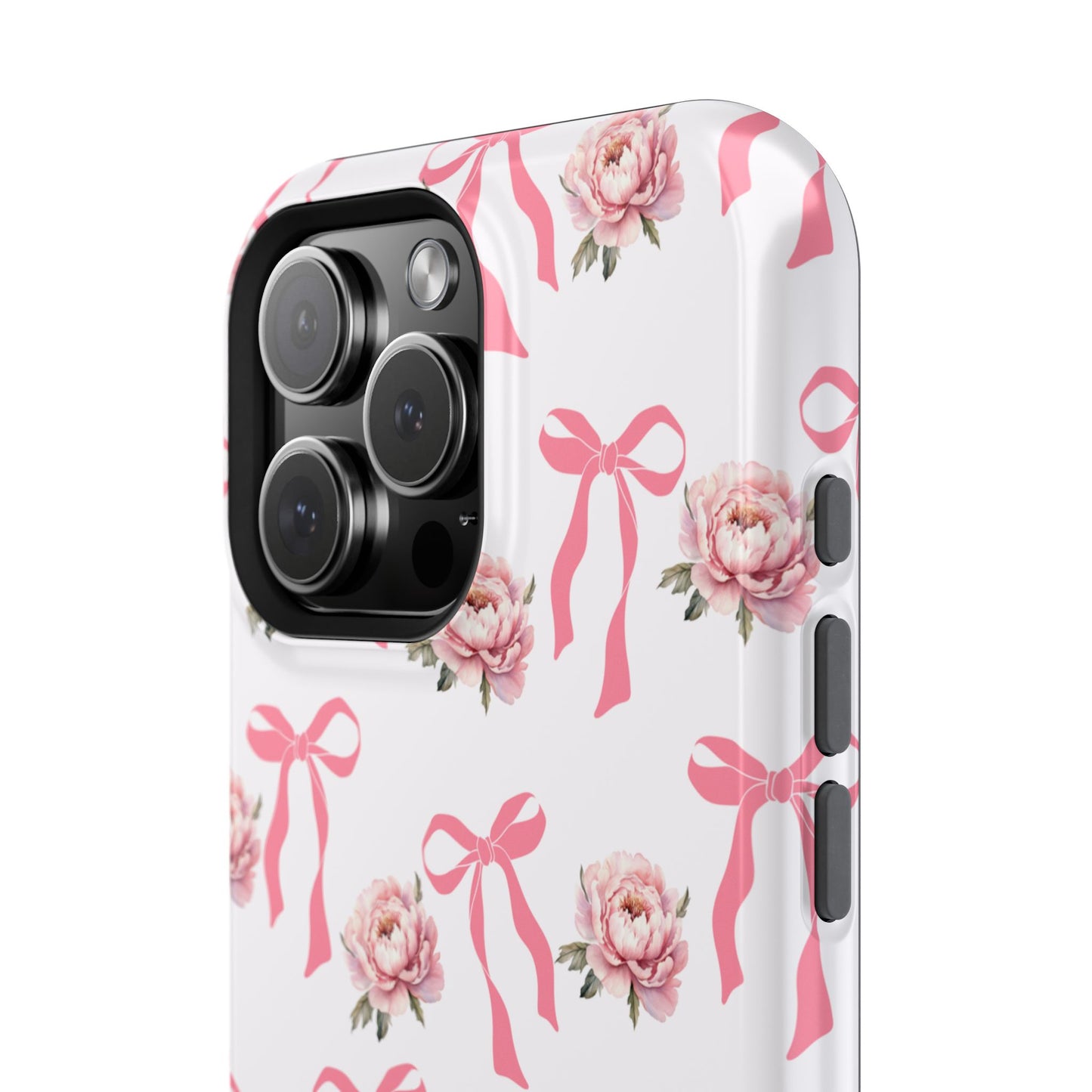 Pink Bow & Flowers MagSafe iPhone® Case