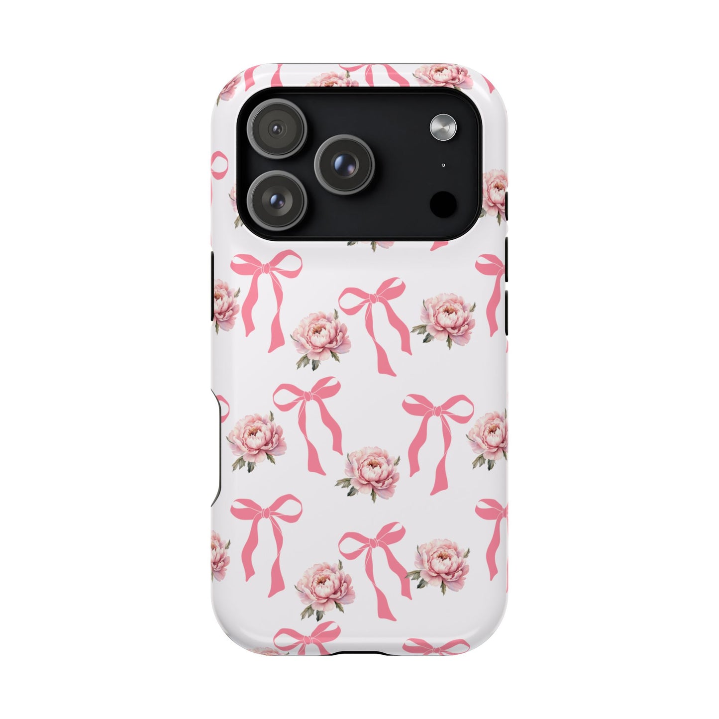 Pink Bow & Flowers MagSafe iPhone® Case