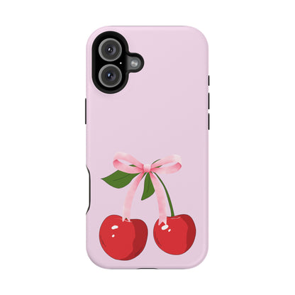 Pink Bow & Cherry MagSafe iPhone® Case