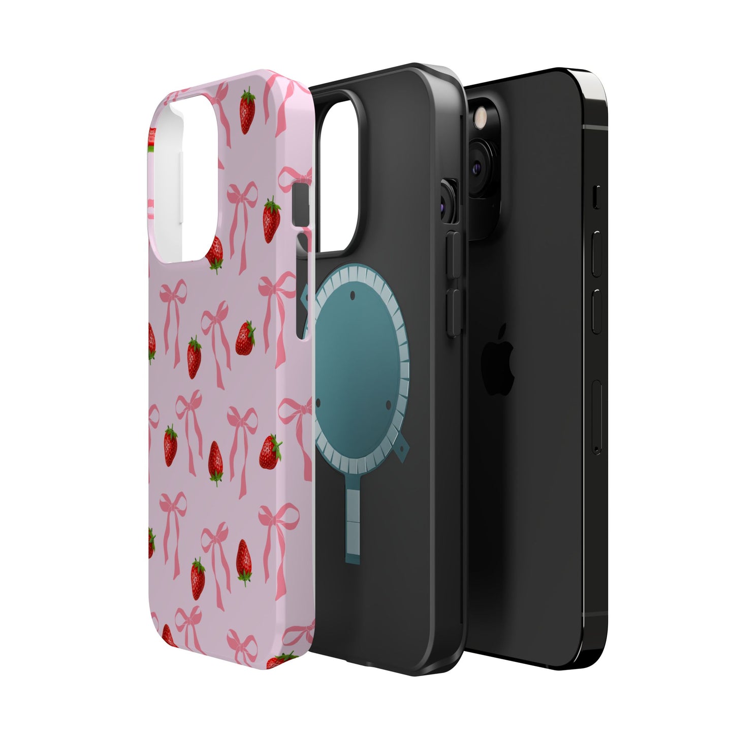 Pink Bow & Strawberry MagSafe iPhone® Case