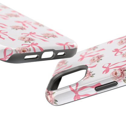 Pink Bow & Flowers MagSafe iPhone® Case