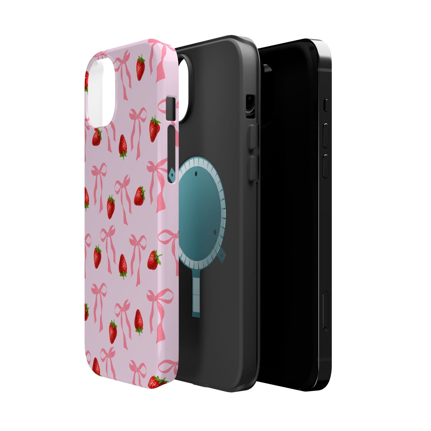 Pink Bow & Strawberry MagSafe iPhone® Case
