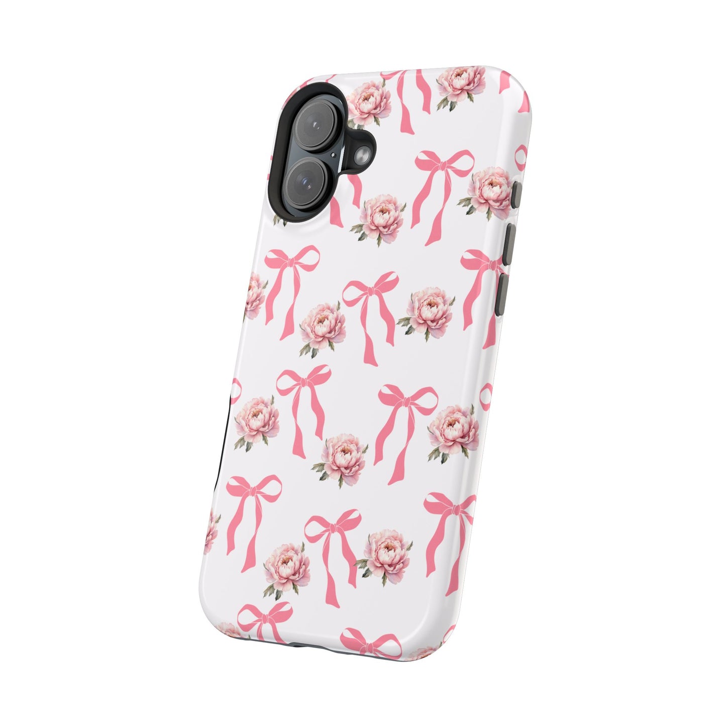 Pink Bow & Flowers MagSafe iPhone® Case