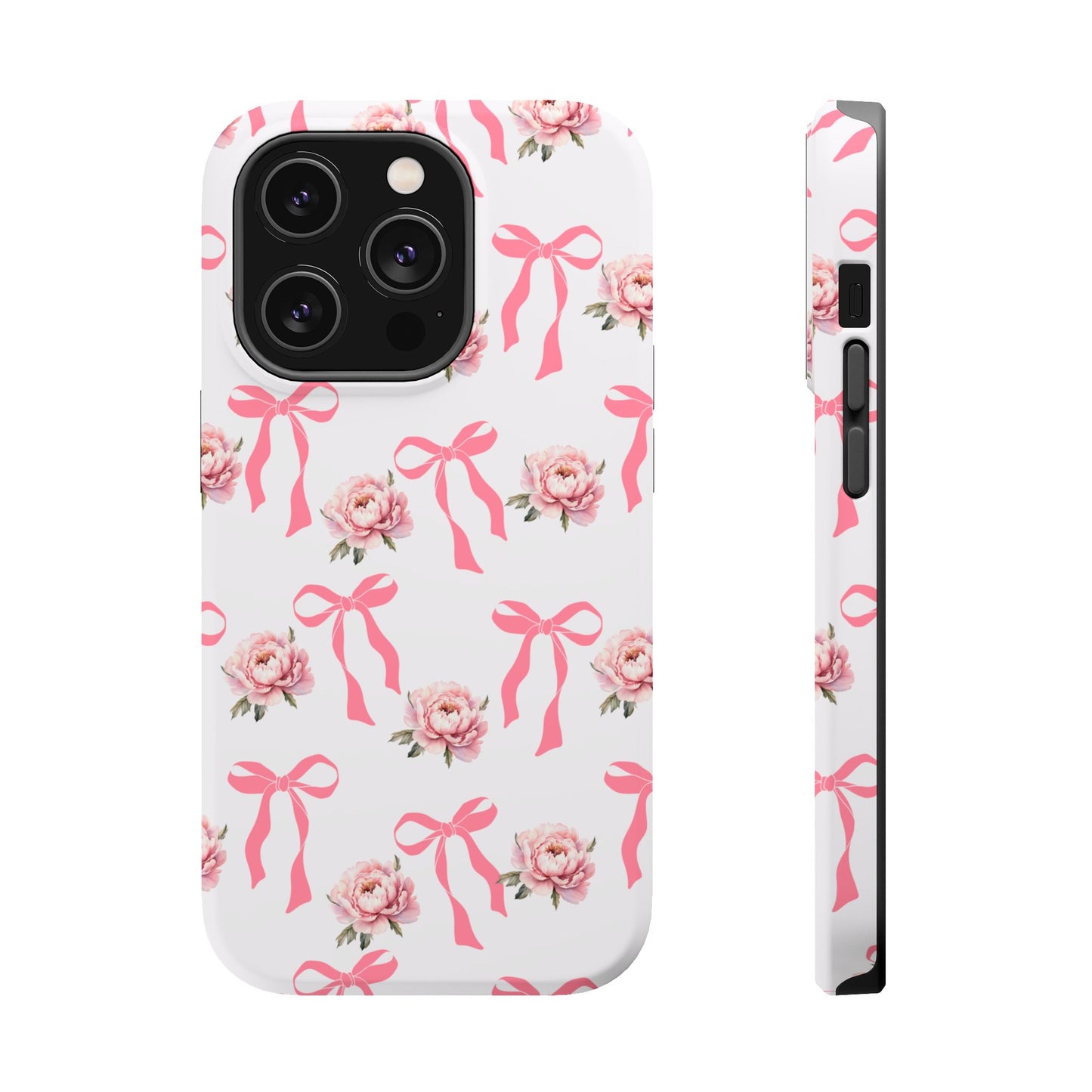 Pink Bow & Flowers MagSafe iPhone® Case