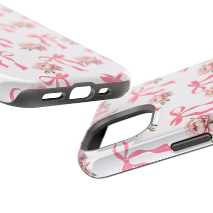 Pink Bow & Flowers MagSafe iPhone® Case
