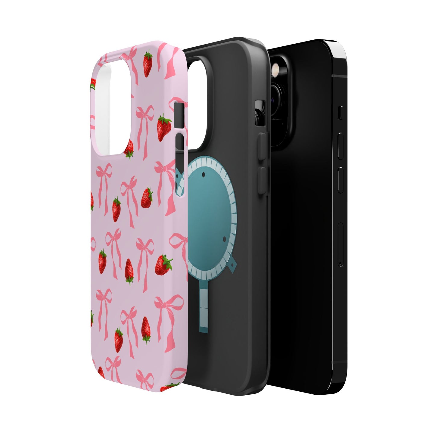 Pink Bow & Strawberry MagSafe iPhone® Case