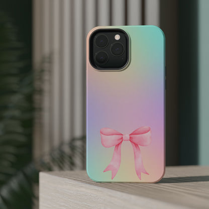 Pink Bow & Cotton Candy MagSafe iPhone® Case