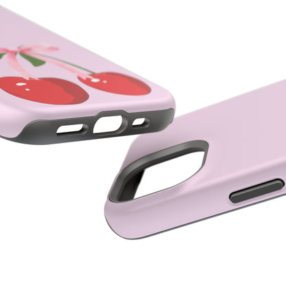 Pink Bow & Cherry MagSafe iPhone® Case