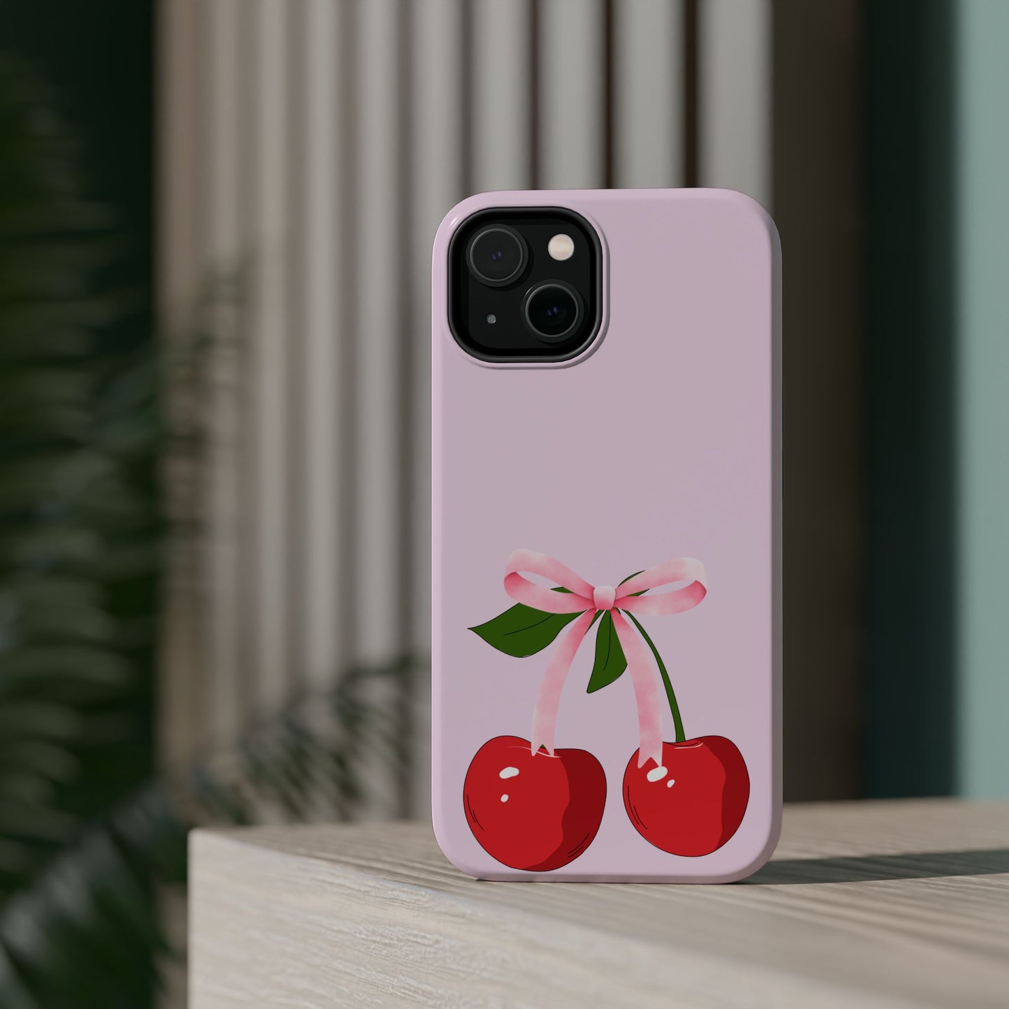 Pink Bow & Cherry MagSafe iPhone® Case