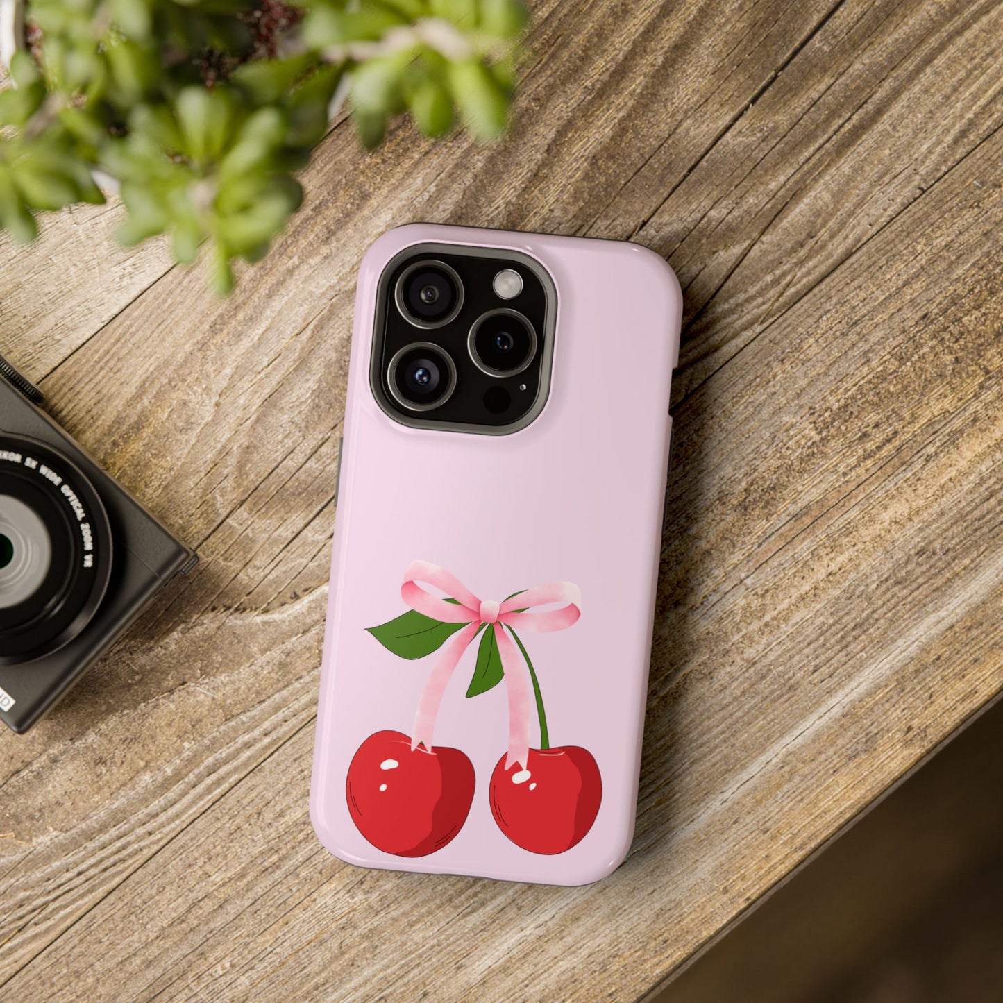 Pink Bow & Cherry MagSafe iPhone® Case