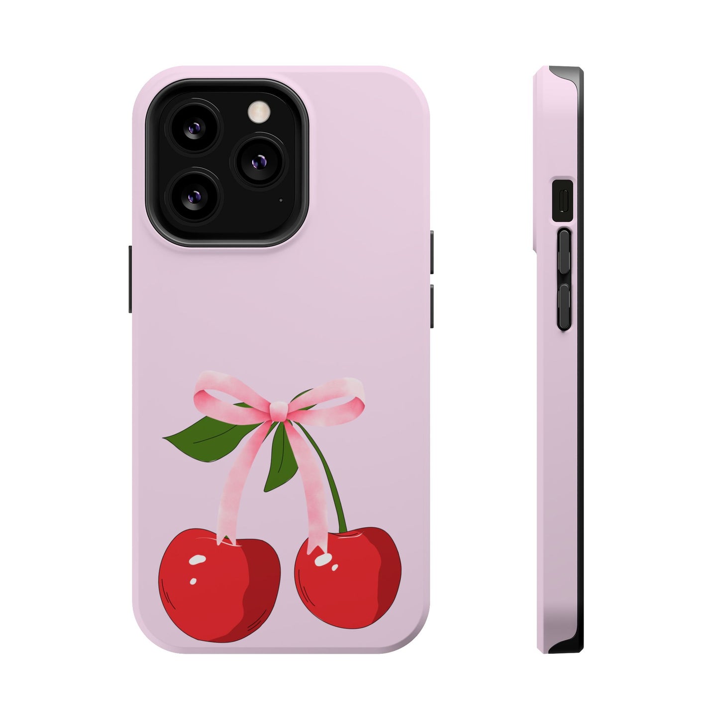 Pink Bow & Cherry MagSafe iPhone® Case