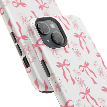 Pink Bows & Bunnies MagSafe iPhone® Case