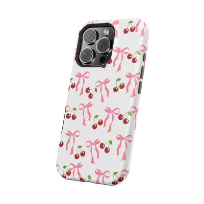 Pink Bows & Cherry MagSafe iPhone® Case