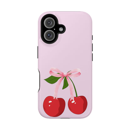 Pink Bow & Cherry MagSafe iPhone® Case