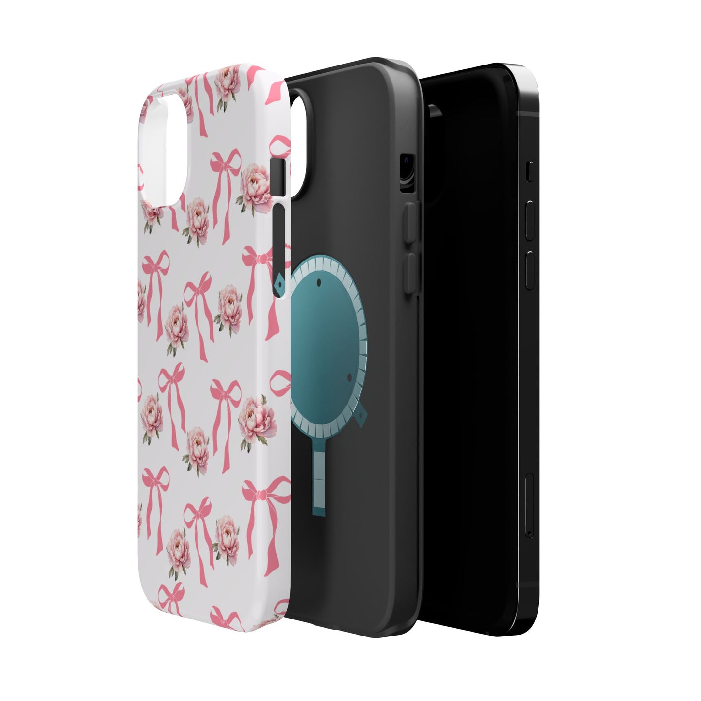 Pink Bow & Flowers MagSafe iPhone® Case