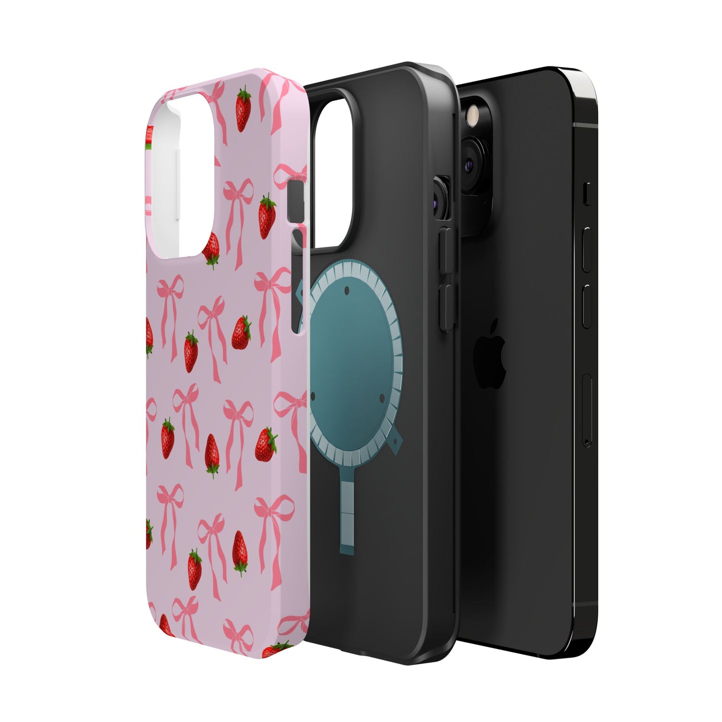 Pink Bow & Strawberry MagSafe iPhone® Case