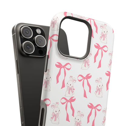 Pink Bows & Bunnies MagSafe iPhone® Case
