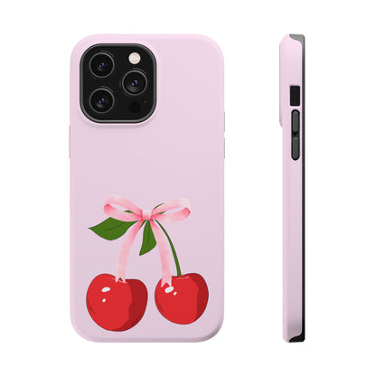 Pink Bow & Cherry MagSafe iPhone® Case