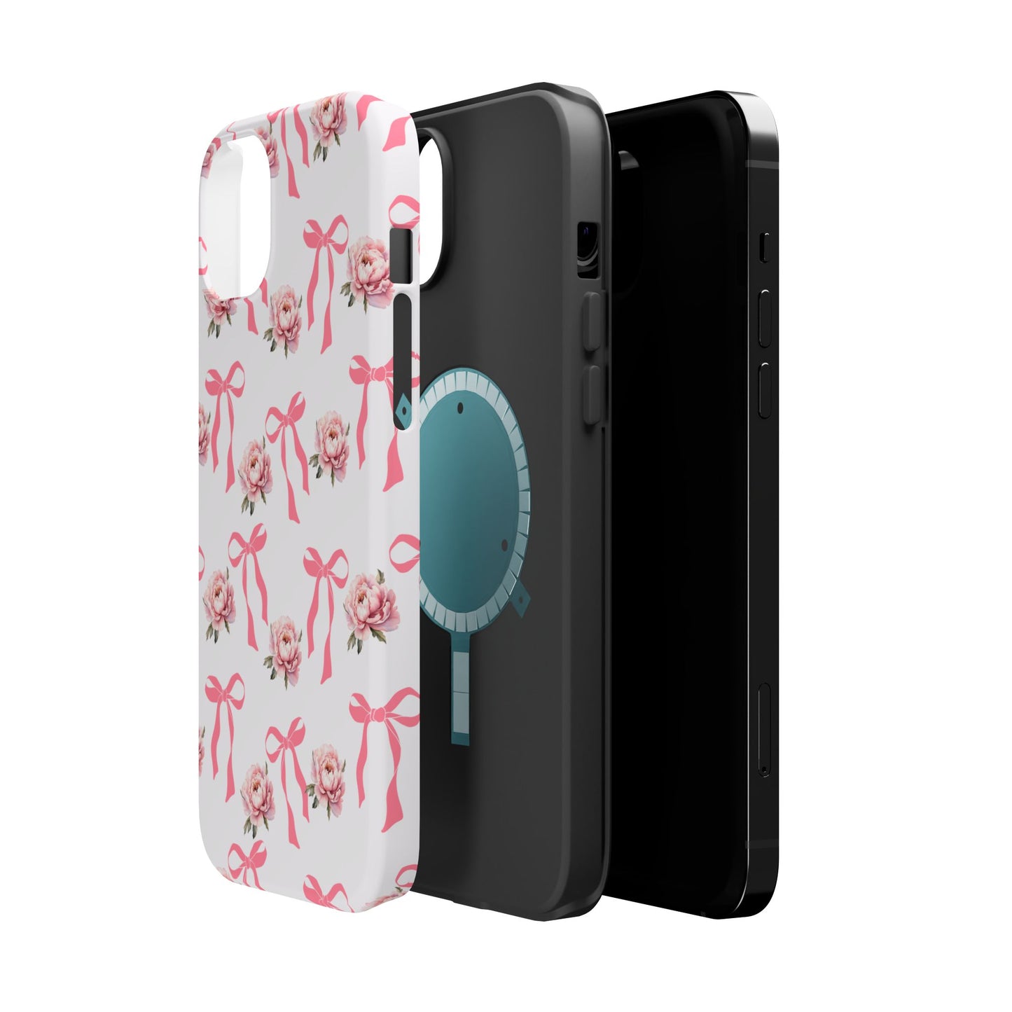 Pink Bow & Flowers MagSafe iPhone® Case