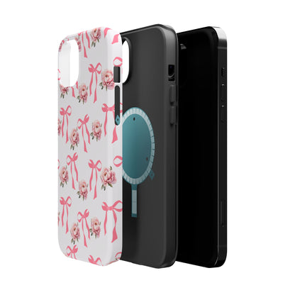 Pink Bow & Flowers MagSafe iPhone® Case
