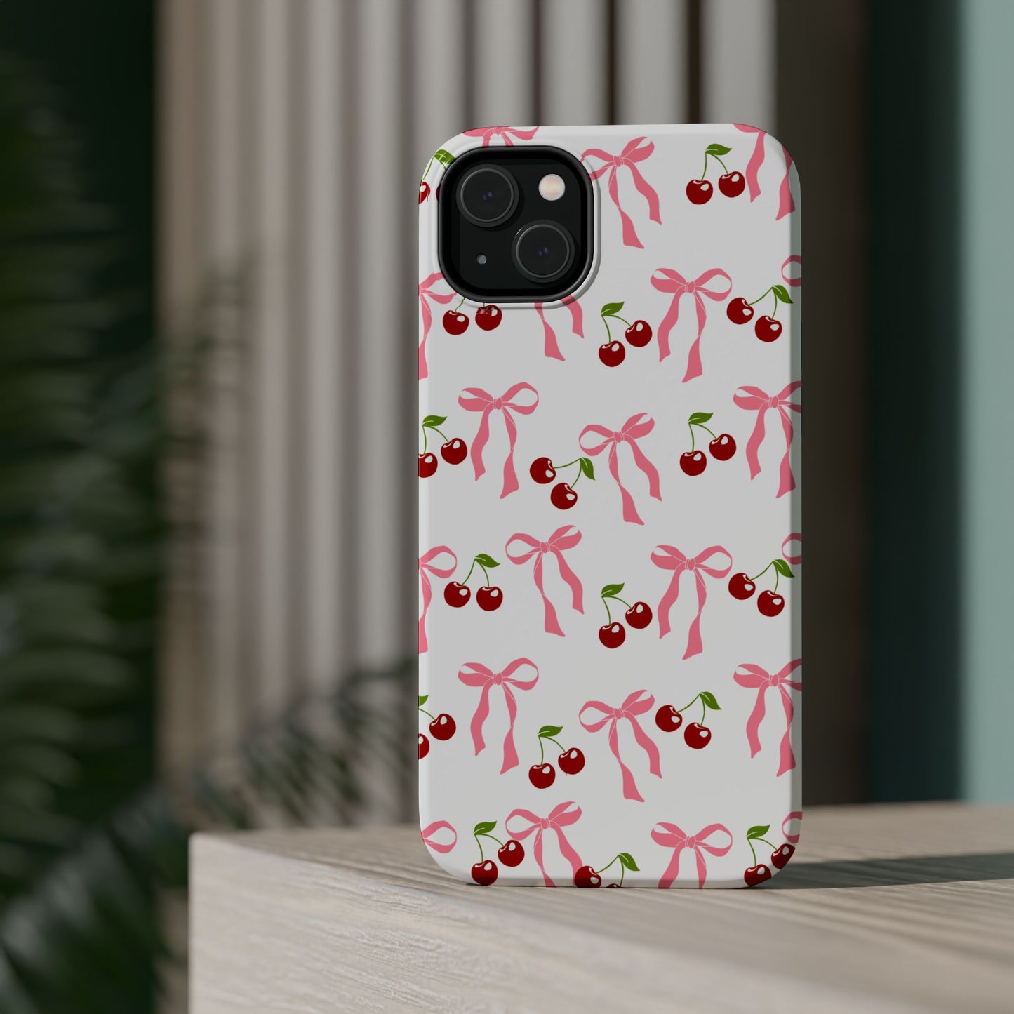 Pink Bows & Cherry MagSafe iPhone® Case