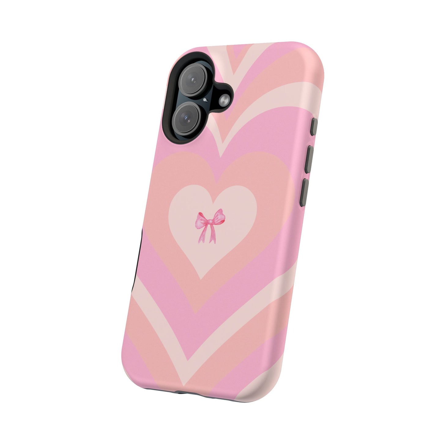 Pink Bow & Big Hearts MagSafe iPhone® Case