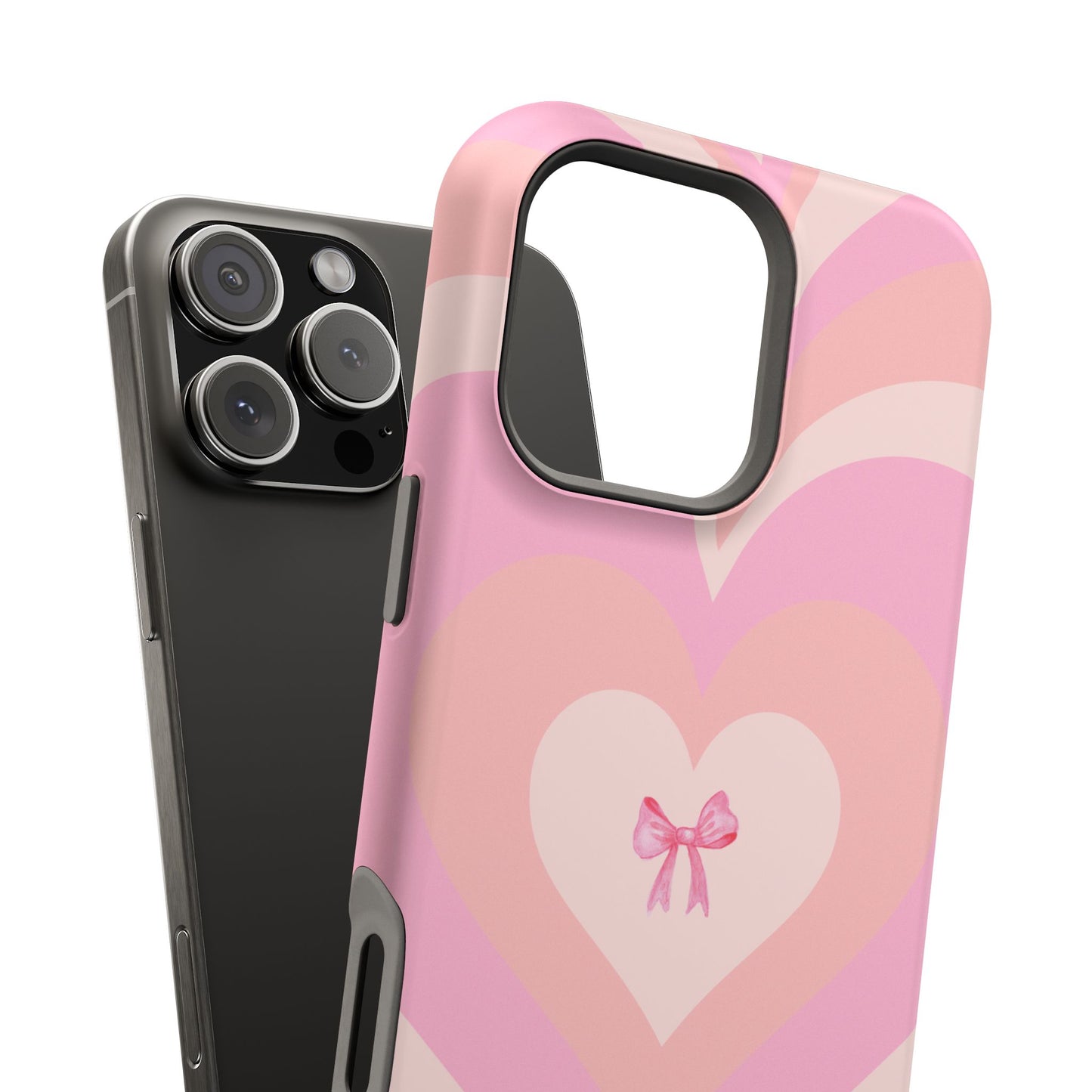 Pink Bow & Big Hearts MagSafe iPhone® Case