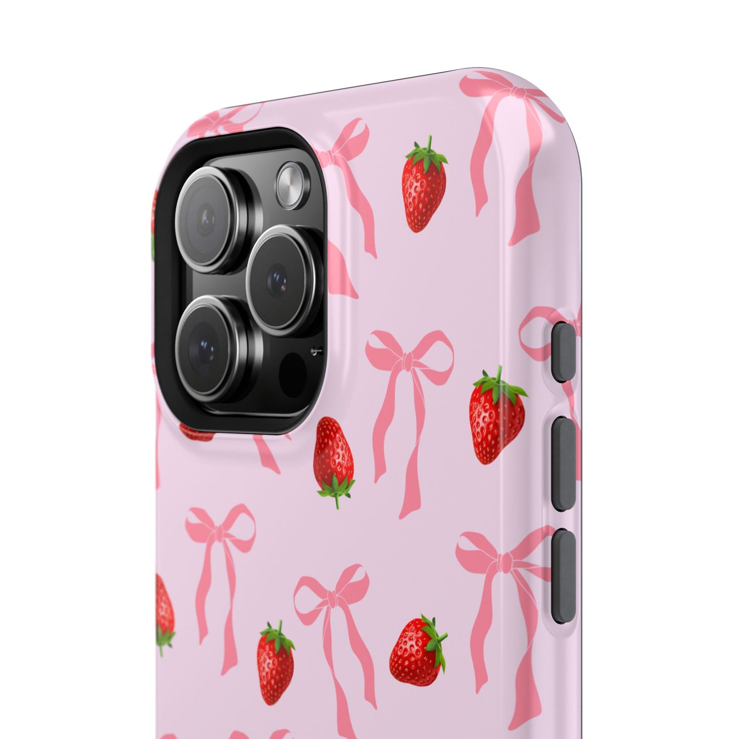 Pink Bow & Strawberry MagSafe iPhone® Case