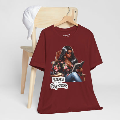 Progress Not Perfection Soft Cotton Tee
