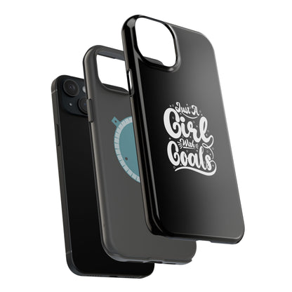 Girl with Goals MagSafe iPhone® Case Black
