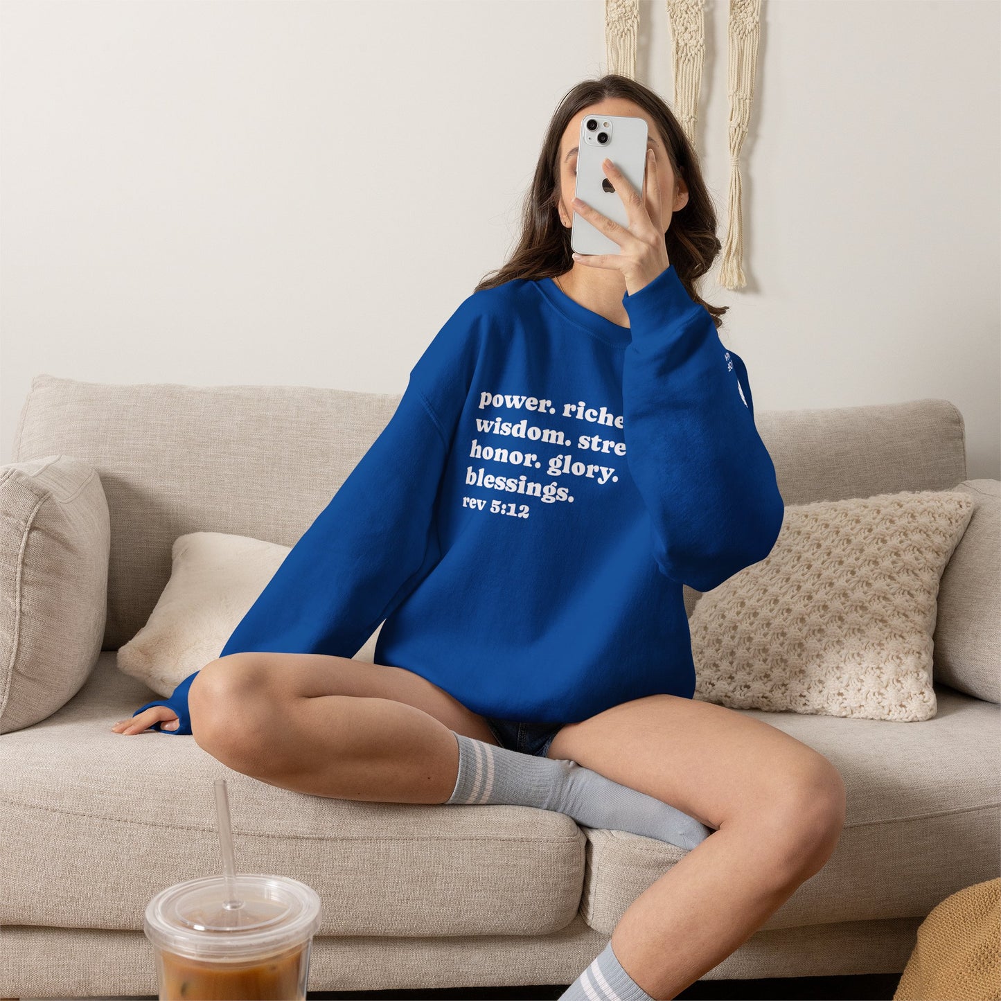 Declaring Your Power. Riches. Wisdom. Strength Crewneck Sweatshirt